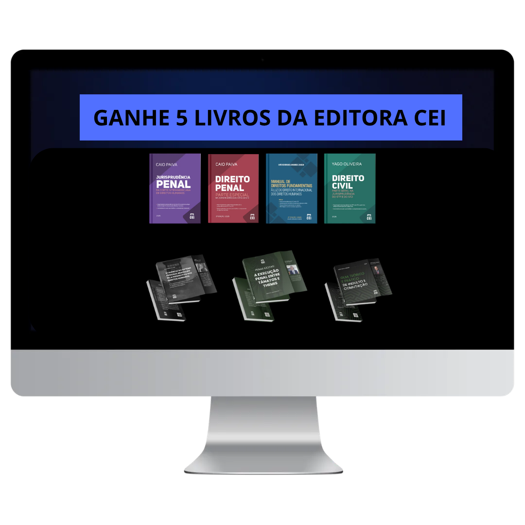 Mockup iMac — 5 livros da Editora CEI